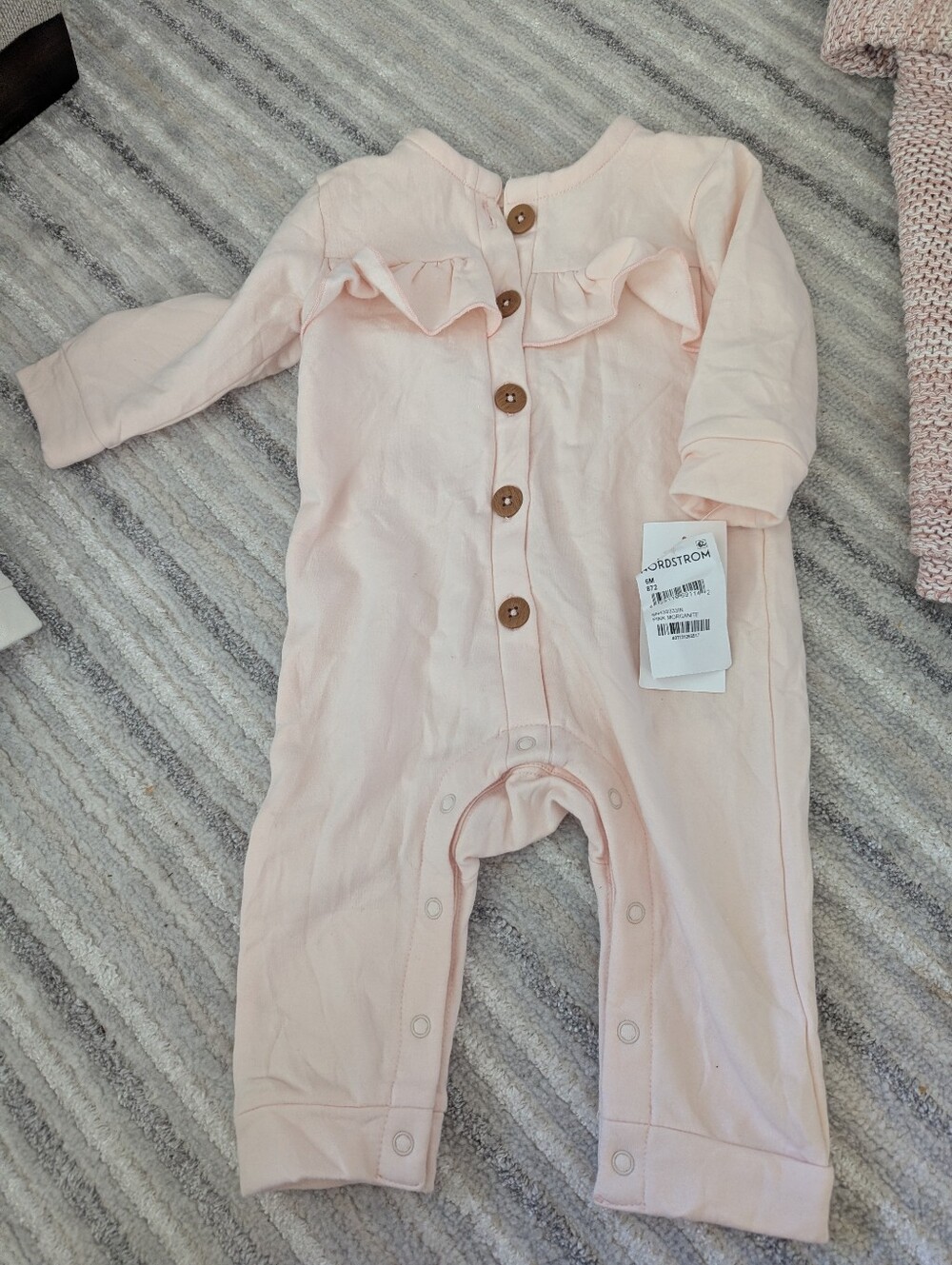 Pink Ruffle Button-Front Baby Romper - Picture 1 of 2